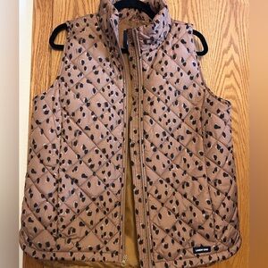 Lands' End Animal Print Quilted Vest
